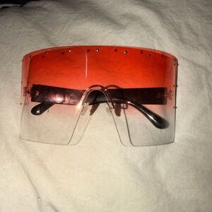 Women’s Gradient Shield Sunglasses - Red to Clear